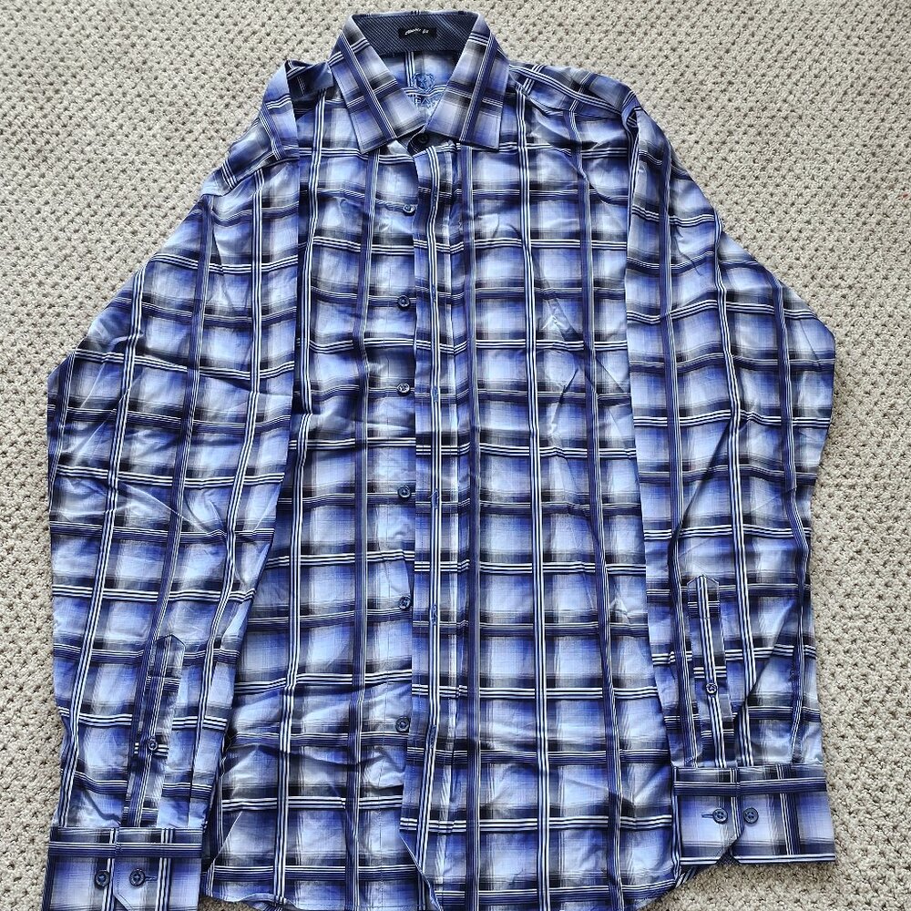 Bugatchi Button Up Collared Shirt - image 1